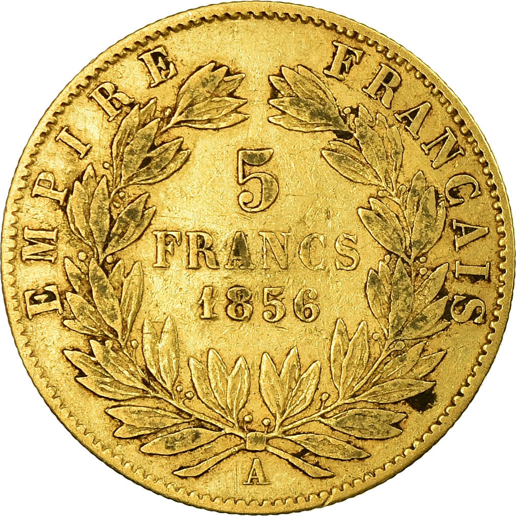 Moeda, França, Napoleon III, Napoléon III, 5 Francs, 1856, Paris, VF(30-35)