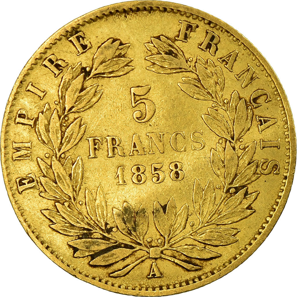 Monnaie, France, Napoleon III, Napoléon III, 5 Francs, 1858, Paris, TB+, Or