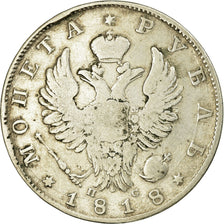 Coin, Russia, Alexander I, Rouble, 1818, St. Petersburg, VF(20-25), Silver