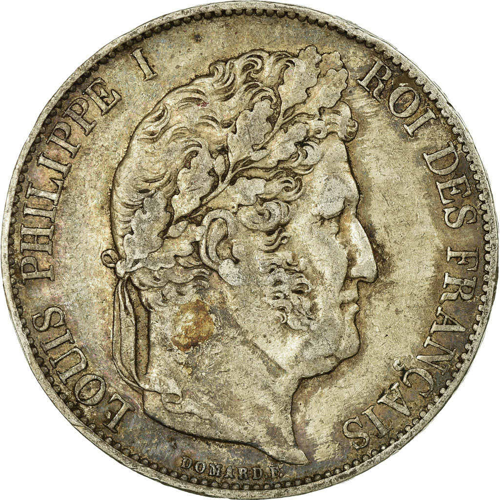 Coin, France, Louis-Philippe, 5 Francs, 1844, Lille, EF(40-45), Silver