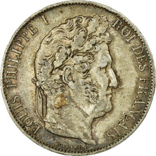 Coin, France, Louis-Philippe, 5 Francs, 1844, Lille, EF(40-45), Silver