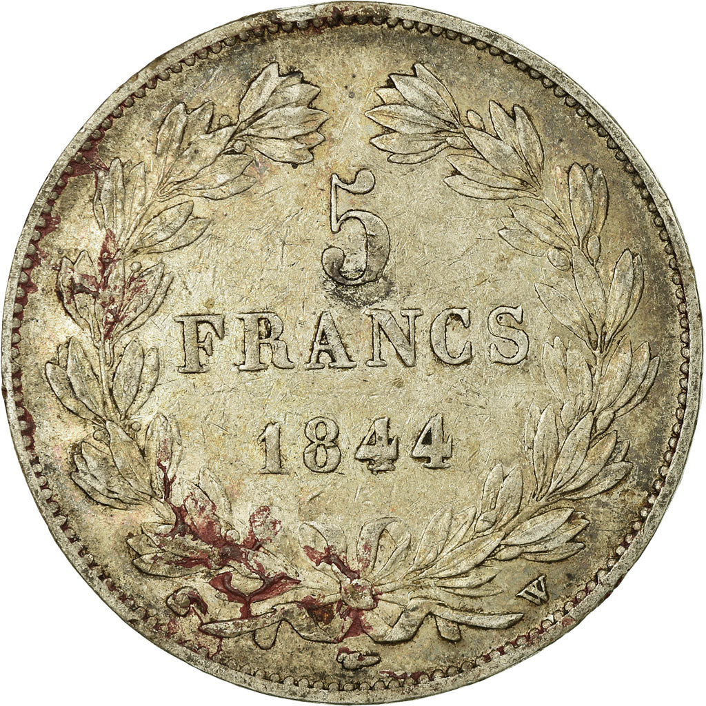 Coin, France, Louis-Philippe, 5 Francs, 1844, Lille, EF(40-45), Silver