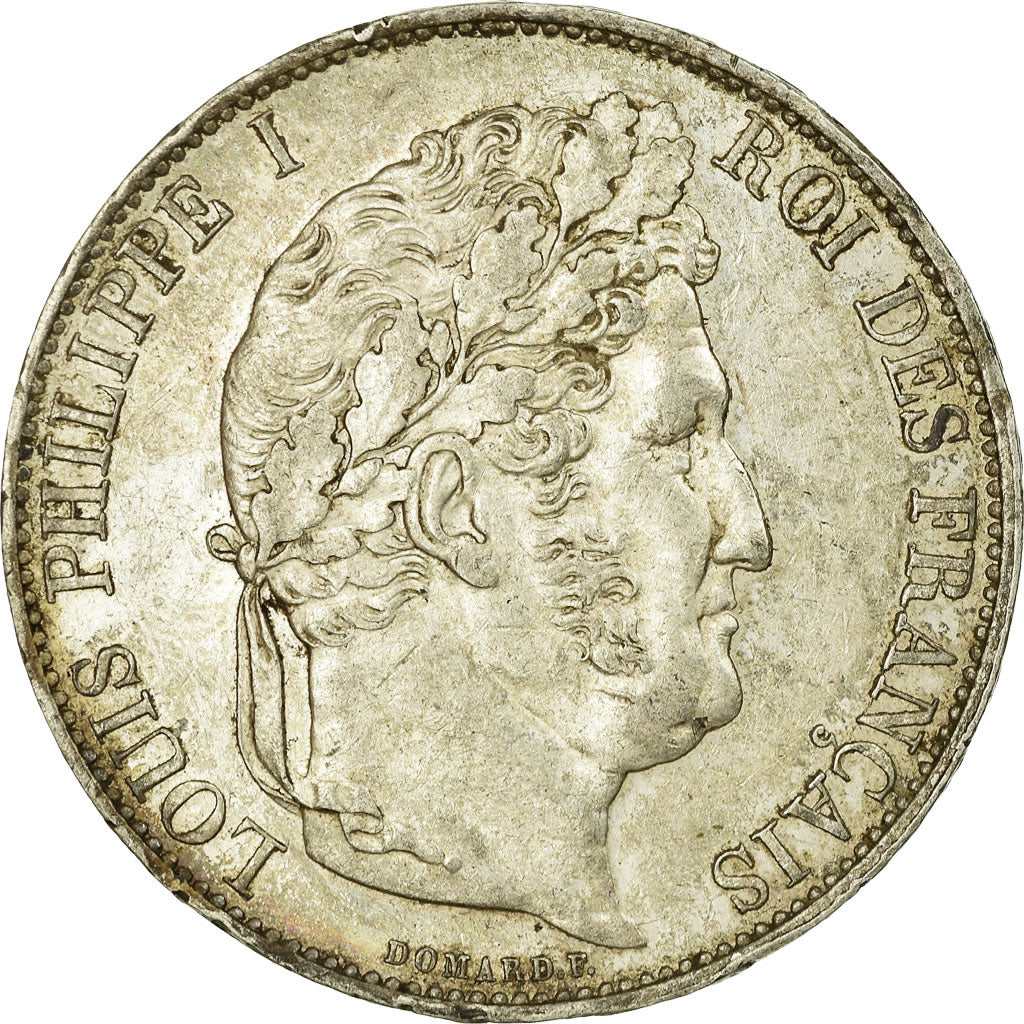 Coin, France, Louis-Philippe, 5 Francs, 1844, Lille, AU(50-53), Silver
