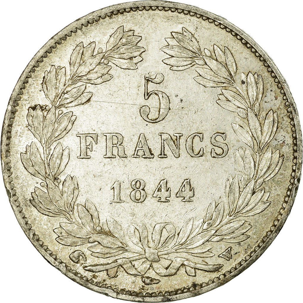 Coin, France, Louis-Philippe, 5 Francs, 1844, Lille, AU(50-53), Silver