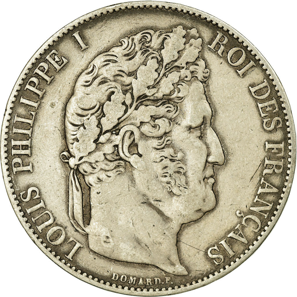 Coin, France, Louis-Philippe, 5 Francs, 1845, Lille, VF(30-35), Silver