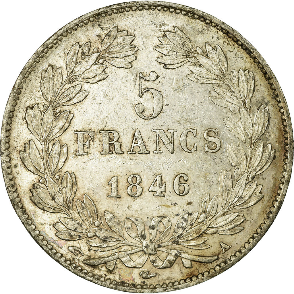 Monnaie, France, Louis-Philippe, 5 Francs, 1846, Paris, TTB+, Argent