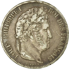 Coin, France, Louis-Philippe, 5 Francs, 1837, Paris, EF(40-45), Silver