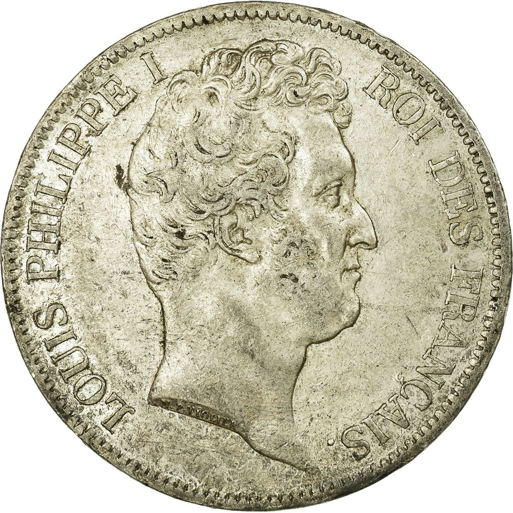 Moneta, Francia, Louis-Philippe, 5 Francs, 1830, La Rochelle, BB, Argento