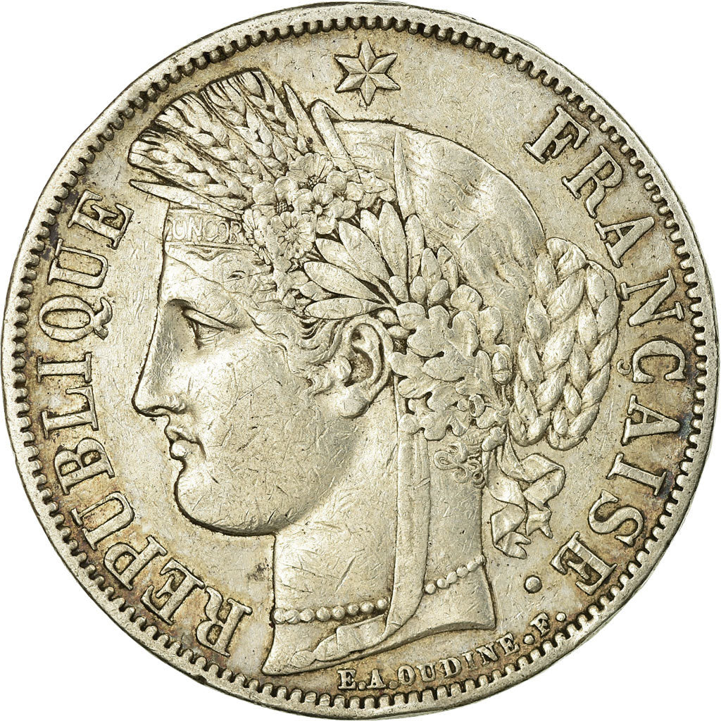 Coin, France, Cérès, 5 Francs, 1849, Paris, EF(40-45), Silver, KM:761.1