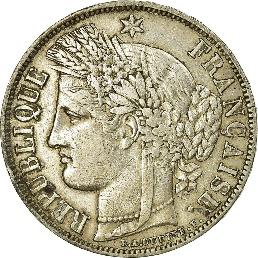 Münze, Frankreich, Cérès, 5 Francs, 1851, Paris, SS, Silber, KM:761.1