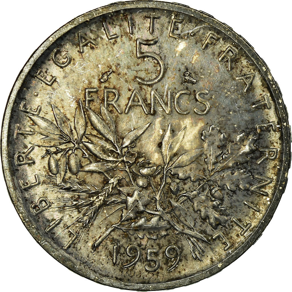 Coin, France, Semeuse, 5 Francs, 1959, Paris, ESSAI, MS(63), Silver, KM:E101