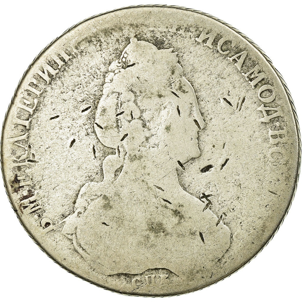 Coin, Russia, Catherine II, Rouble, 1781, St. Petersburg, VG(8-10), Silver