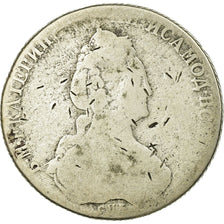 Coin, Russia, Catherine II, Rouble, 1781, St. Petersburg, VG(8-10), Silver