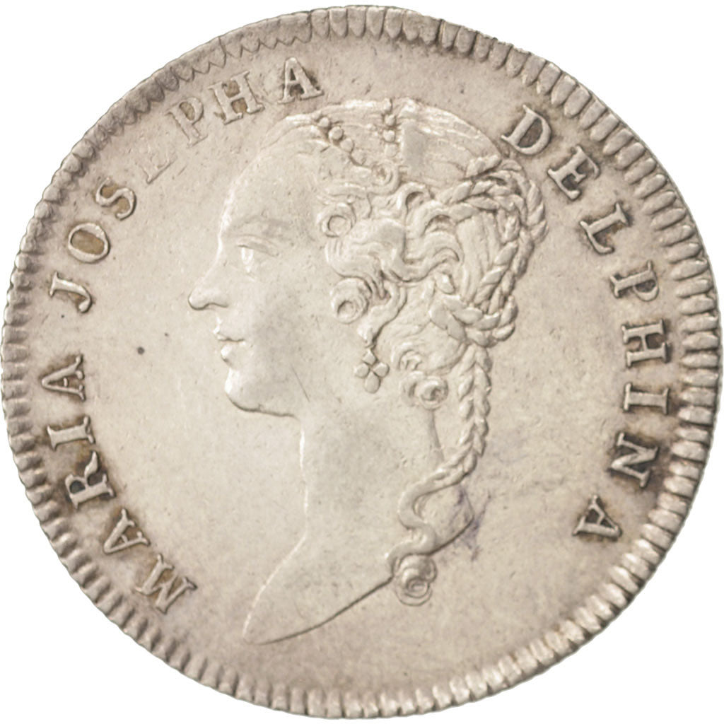 France, Token, Royal, Marie-Josèphe de Saxe, 1749, VF(30-35), Silver