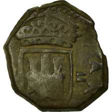 Coin, Spain, Charles II, 2 Maravedis, 1680, VF(20-25), Copper