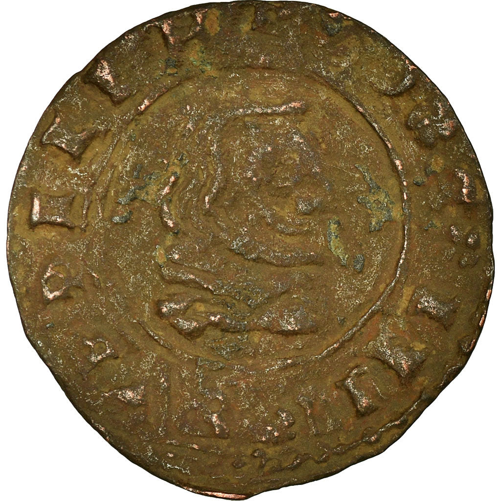 Coin, Spain, Philip IV, 16 Maravedis, Segovia, VF(20-25), Copper
