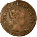 Monnaie, France, Ardennes, Charles II, Denier Tournois, 1653, Charleville, TB+