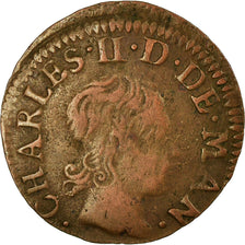 Munten, Frankrijk, Ardennes, Charles II, Denier Tournois, 1653, Charleville