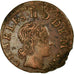 Moneta, Francia, Ardennes, Charles II, Denier Tournois, 1654, Charleville, MB+
