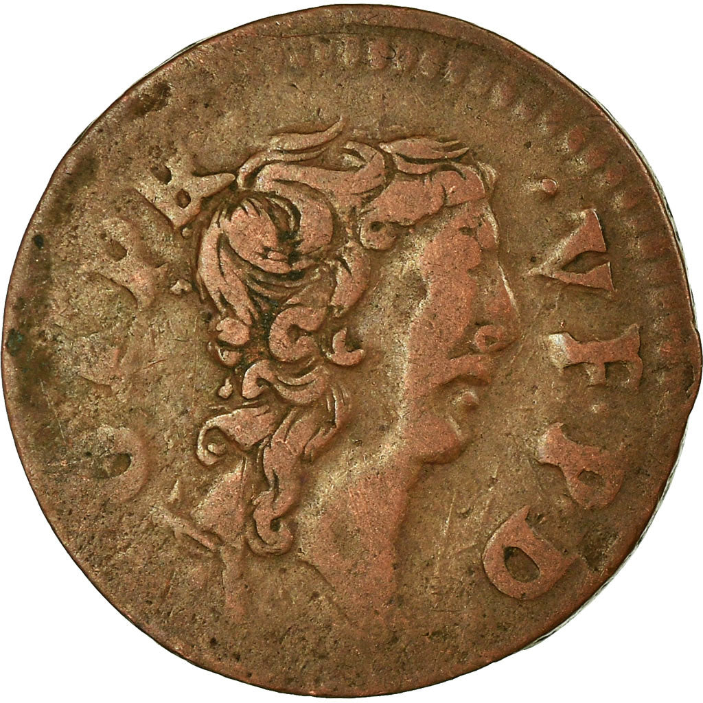 Münze, Frankreich, DOMBES, Gaston d'Orléans, Denier Tournois, 1650, Trévoux