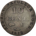 Münze, Deutsch Staaten, WESTPHALIA, Jerome, 10 Centimes, 1812, Cassel, S+