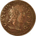 Monnaie, France, DOMBES, Gaston d'Orléans, Denier Tournois, 1651, Trévoux