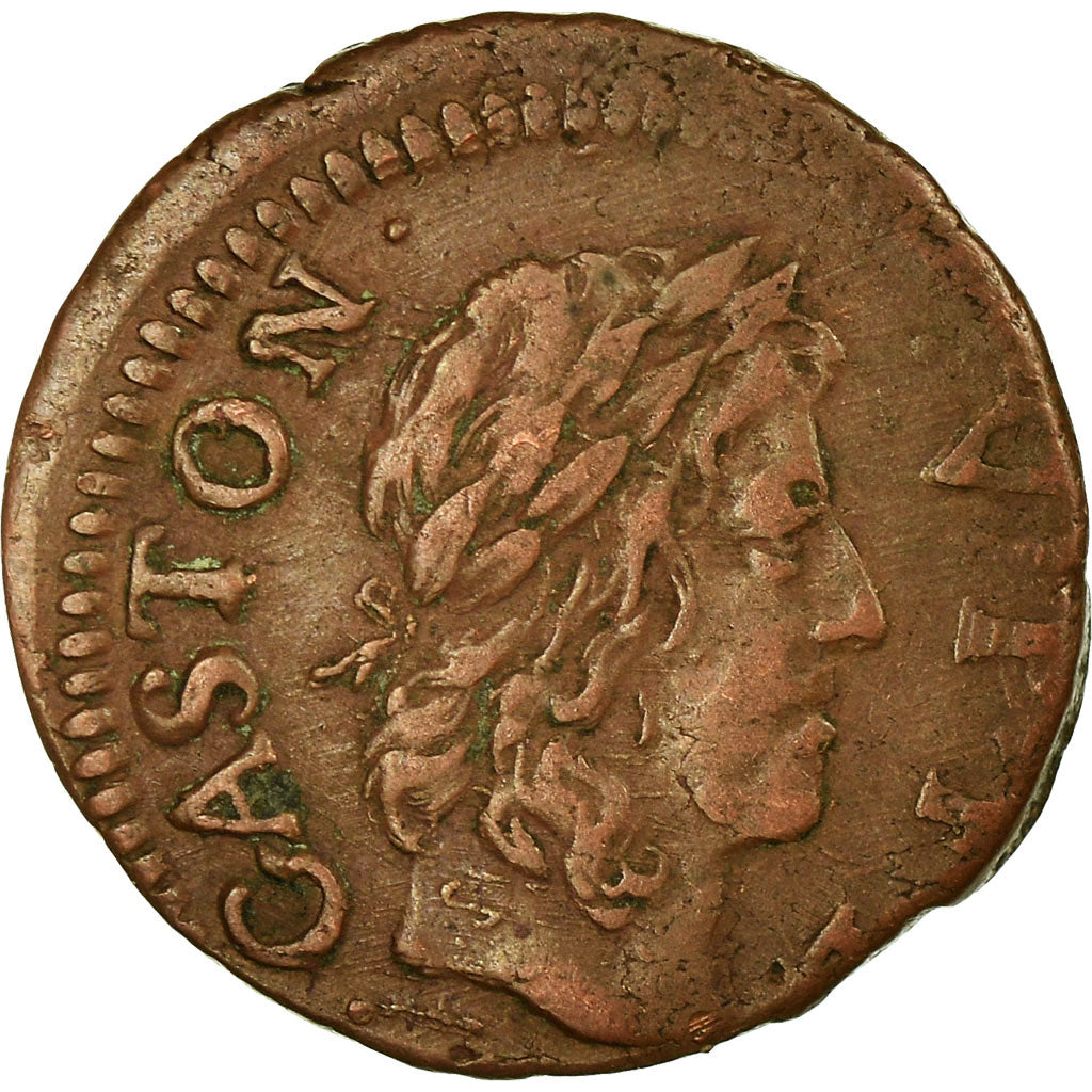 Coin, France, DOMBES, Gaston d'Orléans, Denier Tournois, 1652, Trévoux