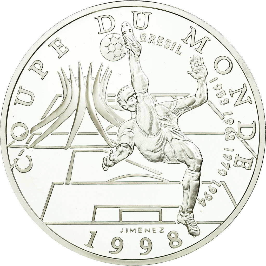 Coin, France, Coupe du Monde - Brésil, 10 Francs, 1998, Paris, BE, MS(65-70)