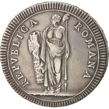 ITALIAN STATES, ROMAN REPUBLIC, Scudo, 1799, Silver, KM:11