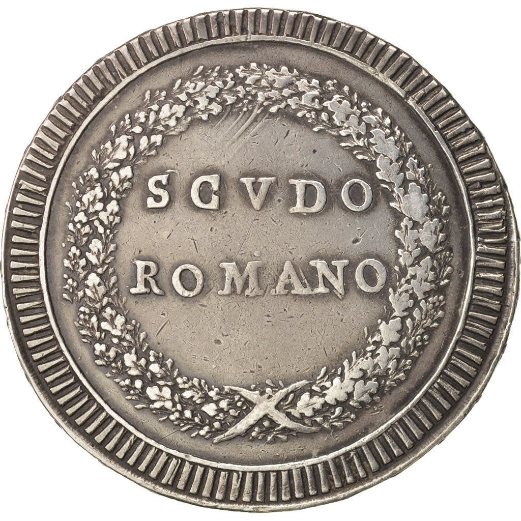 ITALIAN STATES, ROMAN REPUBLIC, Scudo, 1799, Silver, KM:11