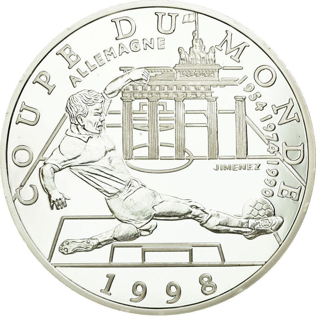 Moneta, Francja, Coupe du Monde - Allemagne, 10 Francs, 1997, Paris, BE