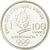 Coin, France, Alpine skiing, 100 Francs, 1989, Albertville 92, MS(65-70)