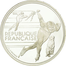 Coin, France, Speed skaters, 100 Francs, 1990, Albertville 92, MS(65-70)