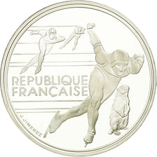 Coin, France, Speed skaters, 100 Francs, 1990, Albertville 92, MS(65-70)