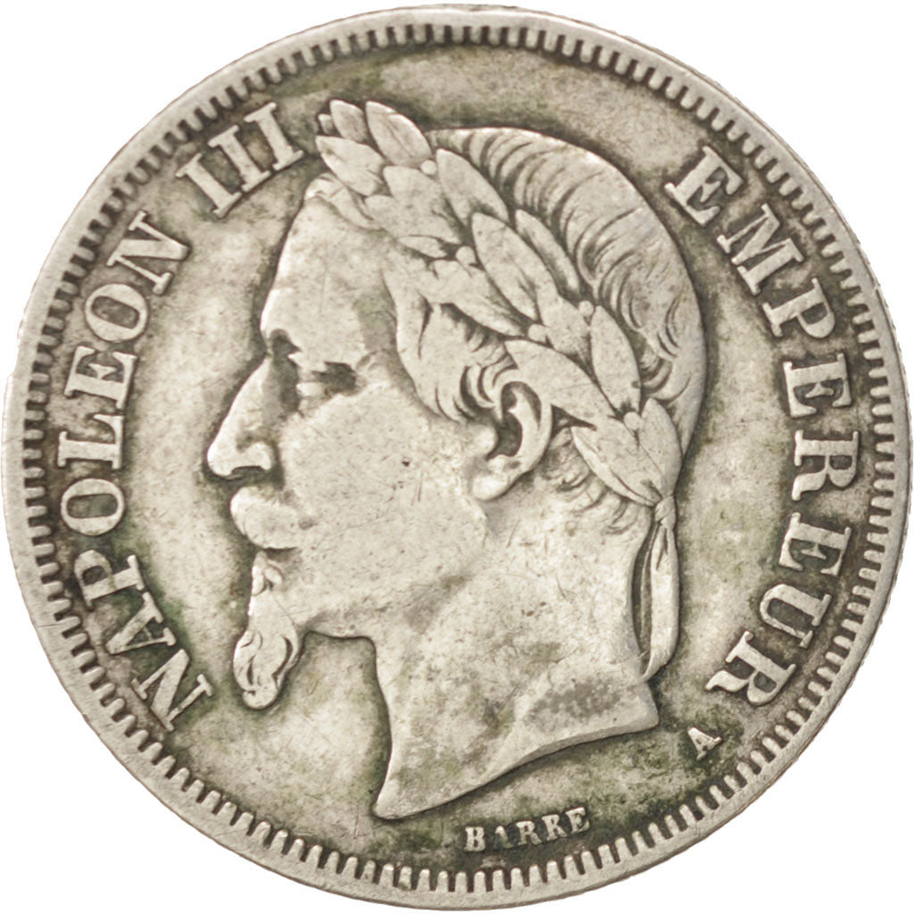 France, Napoleon III, Napoléon III, 2 Francs, 1867, Paris, Argent, KM:807.1