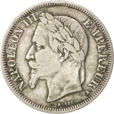Francia, Napoleon III, Napoléon III, 2 Francs, 1867, Paris, Argento, KM:807.1