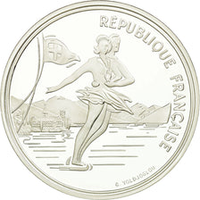 Moneta, Francia, Ice Skating Couple, 100 Francs, 1989, Albertville 92, FDC