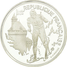 Coin, France, Cross-country skier, 100 Francs, 1991, Albertville 92, MS(65-70)