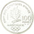 Coin, France, Slalom skiers, 100 Francs, 1990, Albertville 92, MS(65-70)