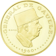 Coin, Chad, Général De Gaulle, 10000 Francs, 1960, MS(65-70), Gold, KM:11