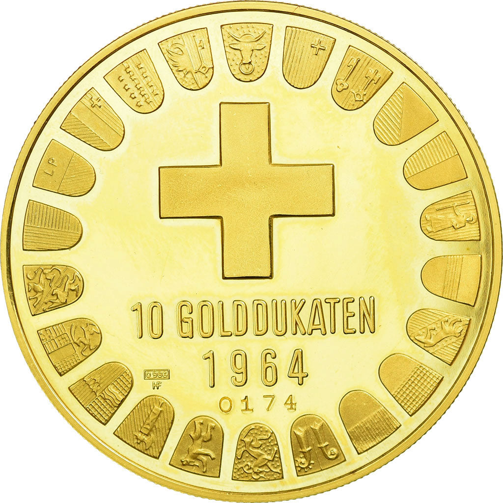 Switzerland, Medal, Bern, 10 Golddukaten, 1964, MS(63), Gold