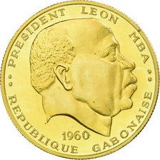 Coin, Gabon, Léon Mba, 50 Francs, 1960, Paris, Proof, MS(63), Gold, KM:3