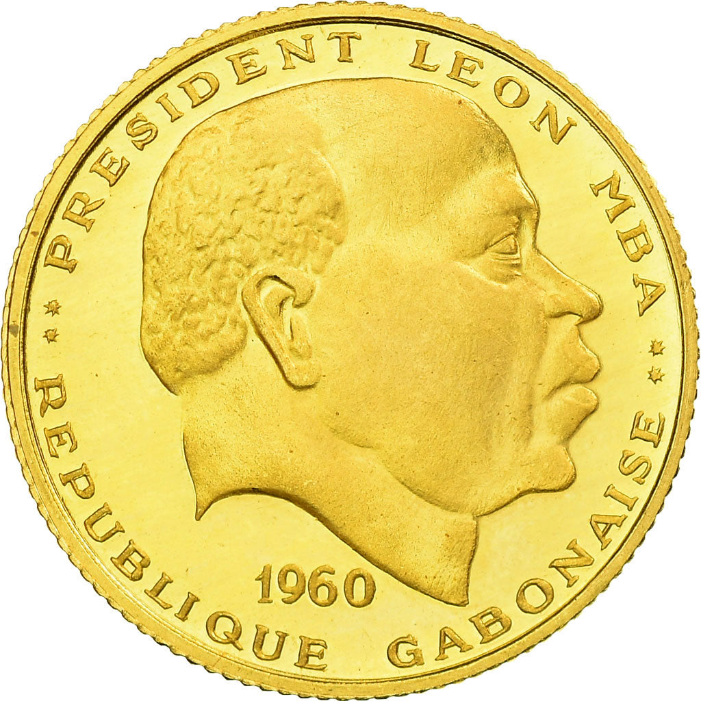 Monnaie, Gabon, Léon Mba, 10 Francs, 1960, Paris, Proof, FDC, Or, KM:1