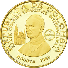 Moneta, Colombia, 1500 Pesos, 1968, Bogota, MS(65-70), Złoto, KM:235