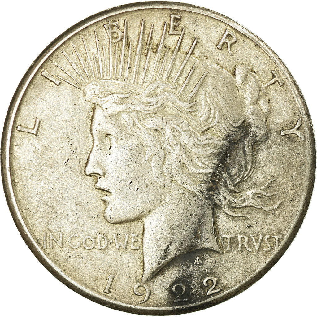 Coin, United States, Peace Dollar, Dollar, 1922, U.S. Mint, San Francisco