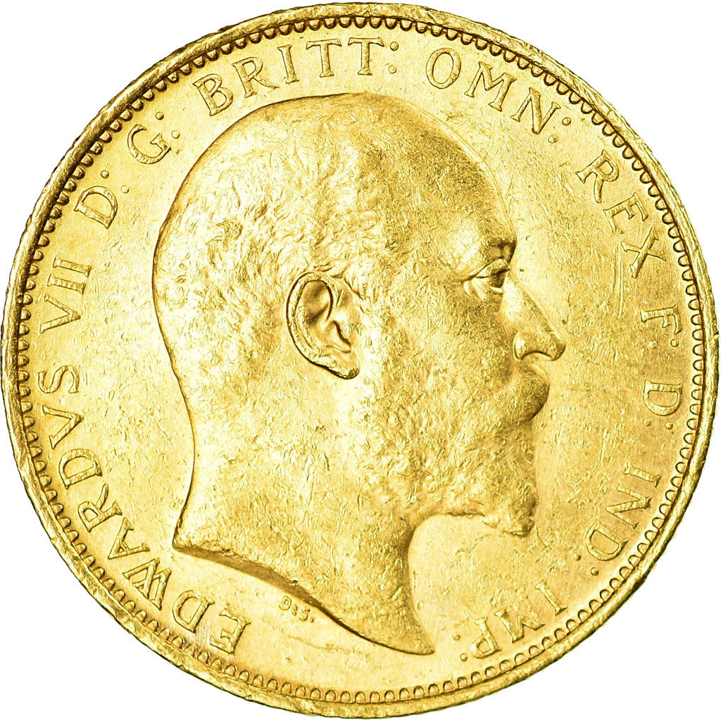 Münze, Australien, Edward VII, Sovereign, 1907, Sydney, SS+, Gold, KM:15