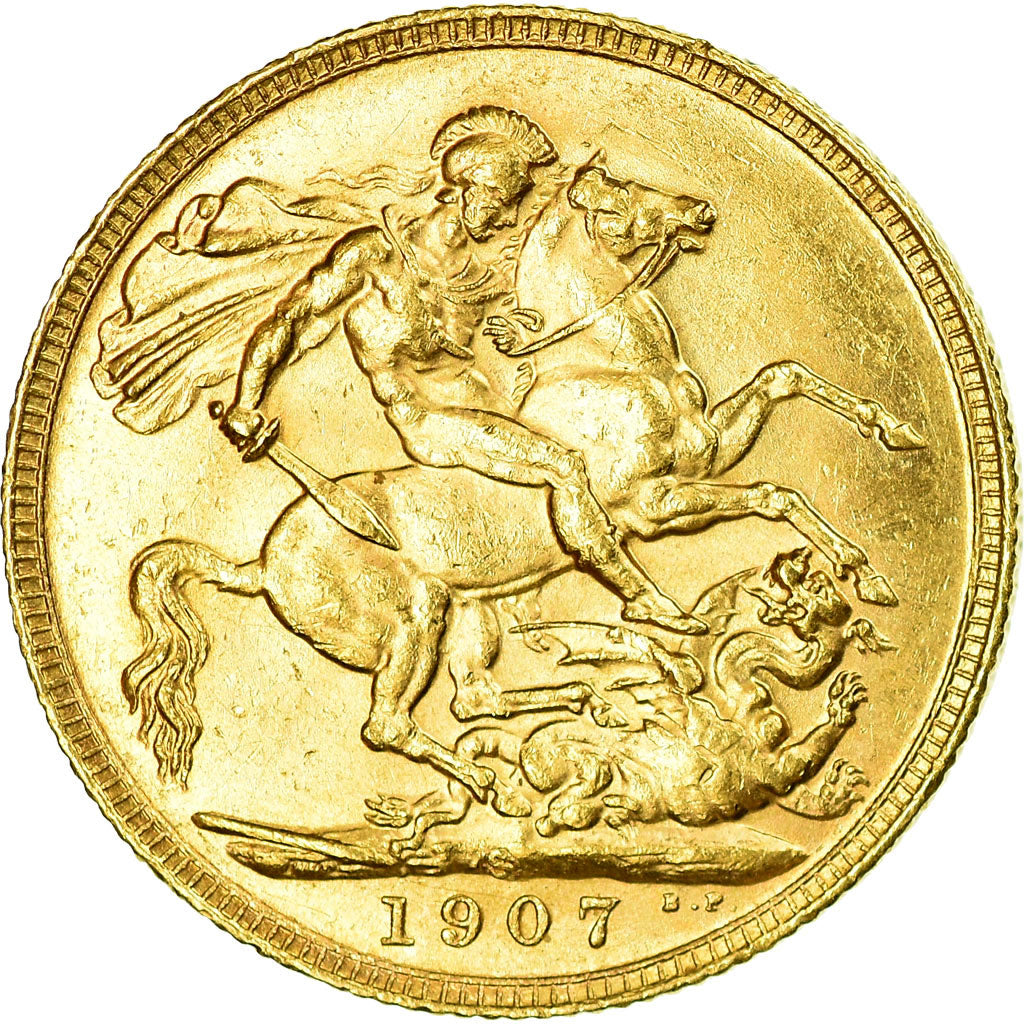 Münze, Australien, Edward VII, Sovereign, 1907, Sydney, SS+, Gold, KM:15