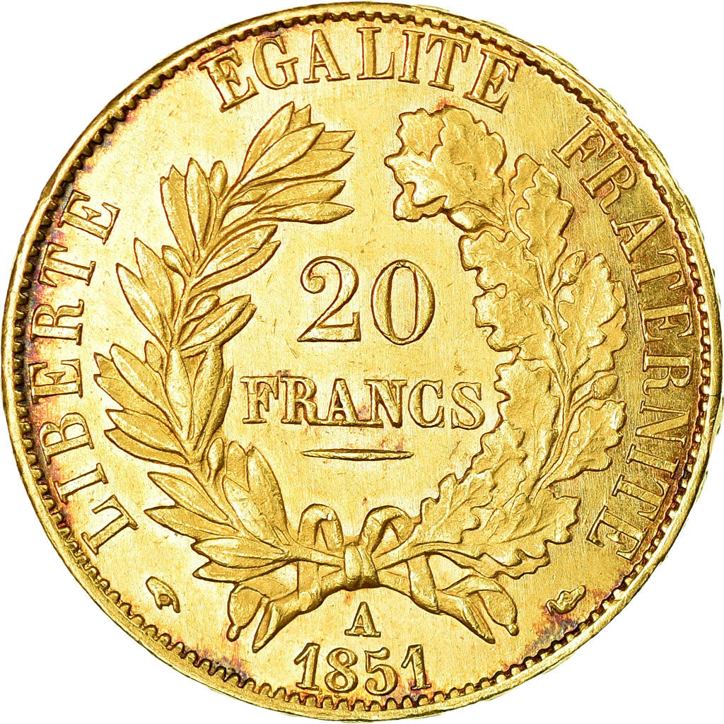 Monnaie, France, Cérès, 20 Francs, 1851, Paris, SUP+, Or, Gadoury:1059, KM:762