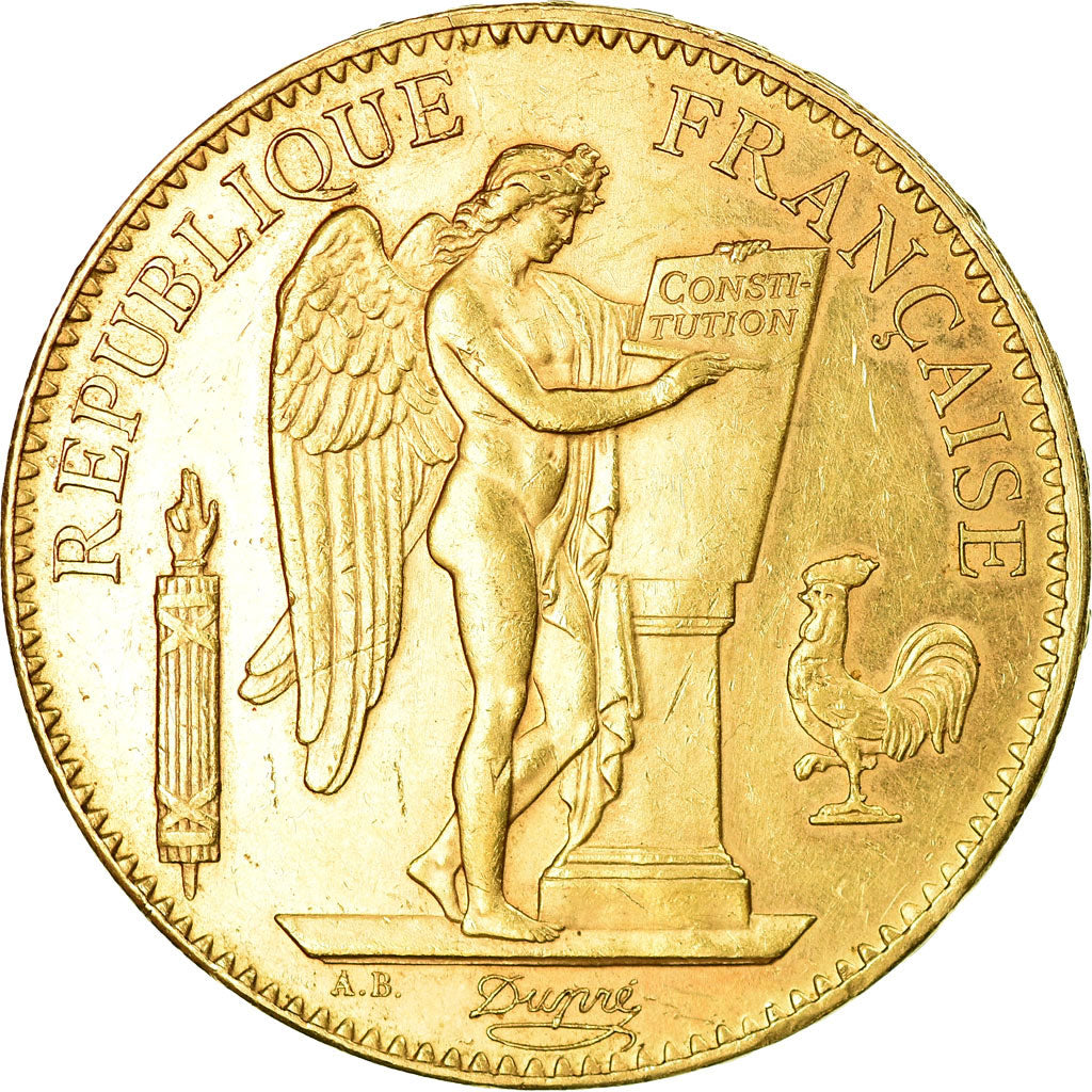 Moneda, Francia, Génie, 100 Francs, 1904, Paris, MBC+, Oro, KM:832