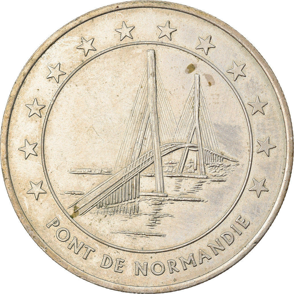France, Medal, 3 Euro Ville du Havre, Pont de Normandie, 1996, AU(55-58)